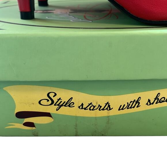 Lulu Hun London Jeanie High Heel Red and White Size 7 eu 38 UK 5 - Picture 8 of 12